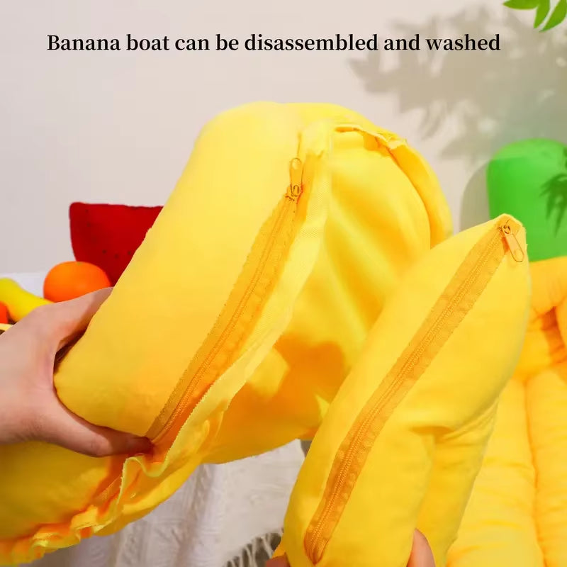 Dogs Bed Cozy Banana Shaped Nest Pets Bed Durable Detachable &amp; Washable Plush Warm Sanctuary for Small/Medium/Large Dogs &amp; Cats