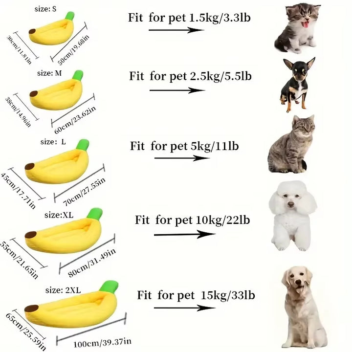 Dogs Bed Cozy Banana Shaped Nest Pets Bed Durable Detachable &amp; Washable Plush Warm Sanctuary for Small/Medium/Large Dogs &amp; Cats