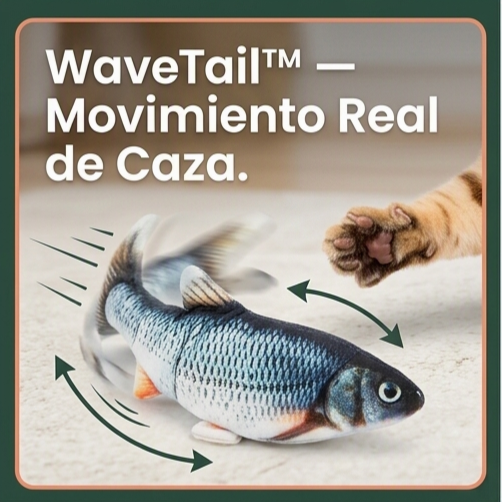Klyvora WaveTail™ — Juguete Eléctrico Pez para Gatos🐟