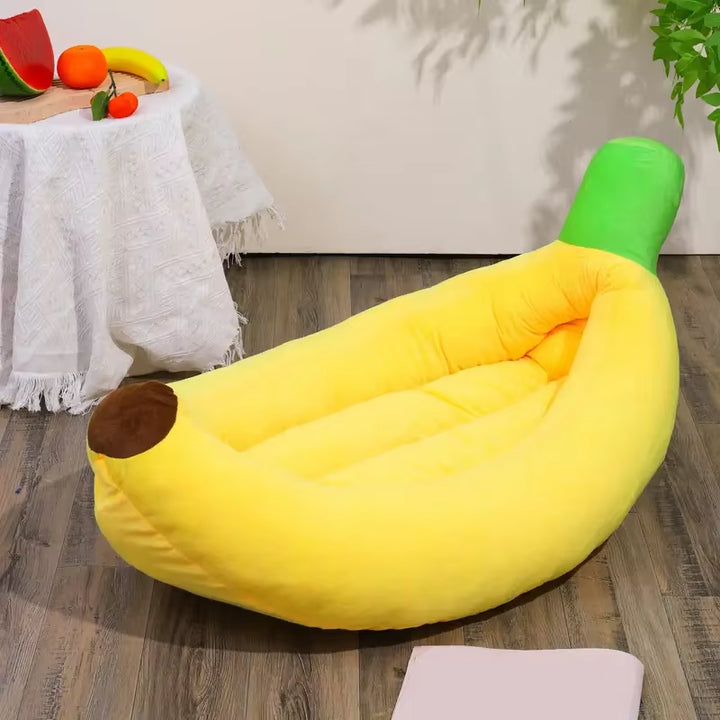 Dogs Bed Cozy Banana Shaped Nest Pets Bed Durable Detachable &amp; Washable Plush Warm Sanctuary for Small/Medium/Large Dogs &amp; Cats
