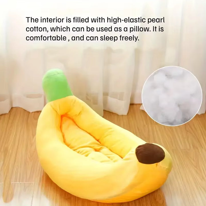 Dogs Bed Cozy Banana Shaped Nest Pets Bed Durable Detachable &amp; Washable Plush Warm Sanctuary for Small/Medium/Large Dogs &amp; Cats